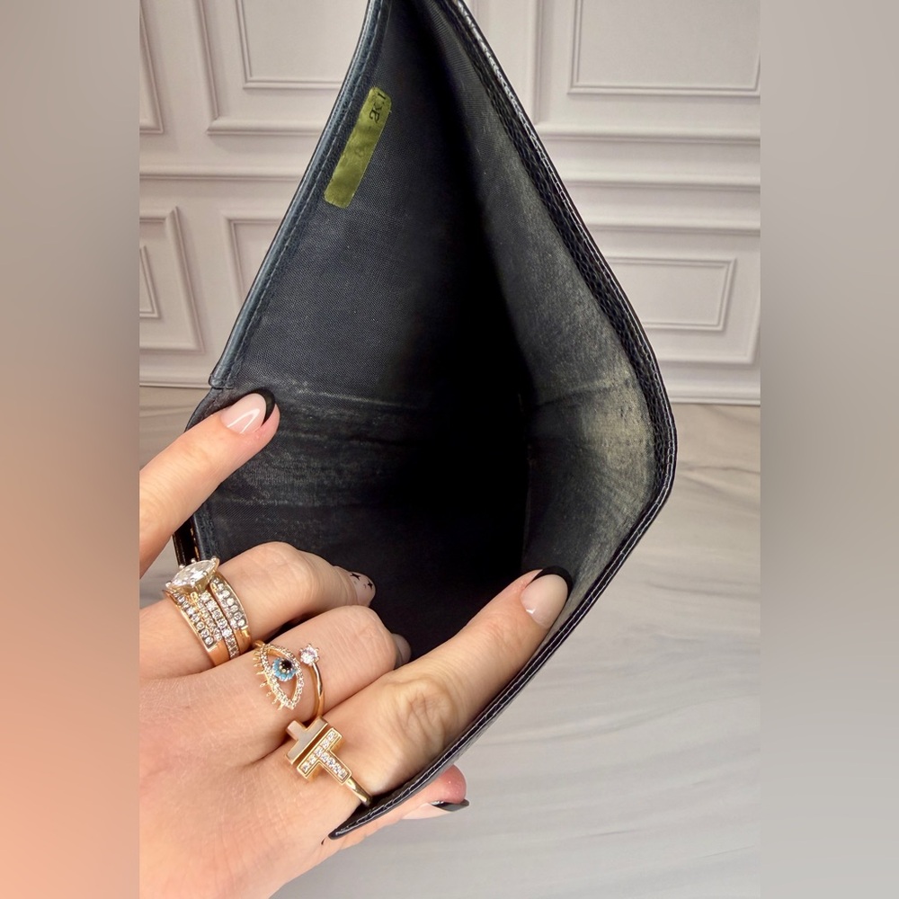 Chanel Black Caviar Leather Long Wallet CC Logo w Gold | Full Inclusion | Halo - Picture 7 of 10